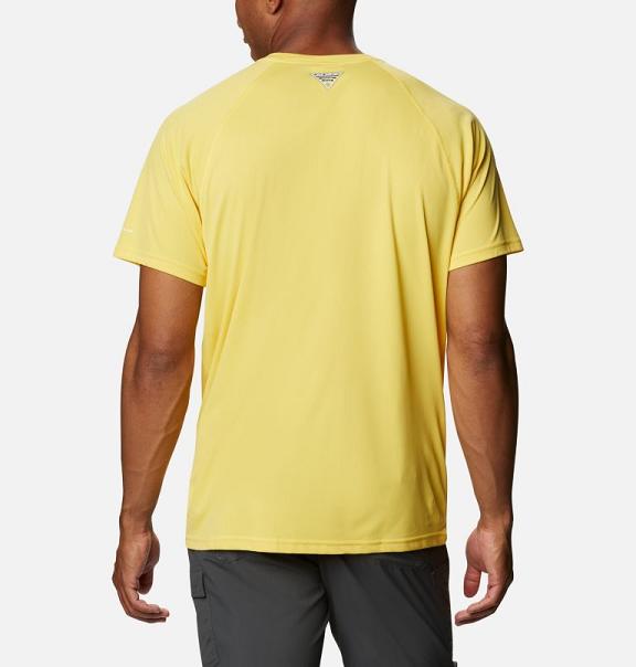 Columbia PFG Respool T-Shirt Yellow For Men's NZ32580 New Zealand